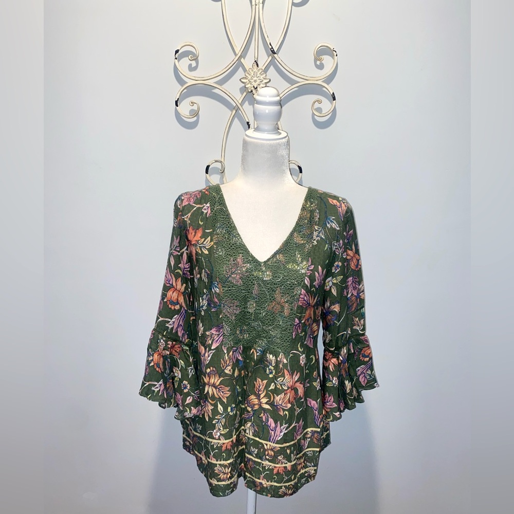 Vintage America 3/4 Sleeve Top - Medium